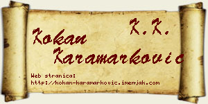 Kokan Karamarković vizit kartica
